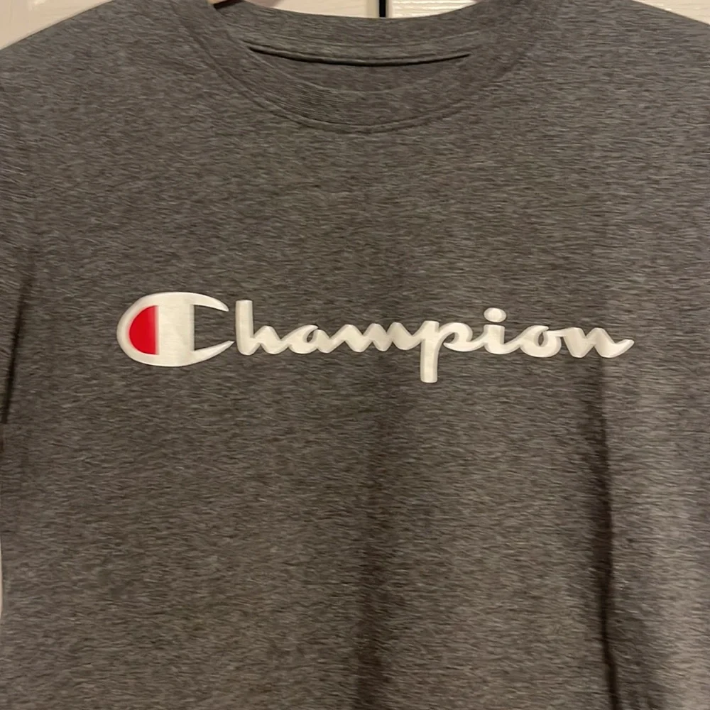 Champion short sleeve grey shirt size kids large NWOT
